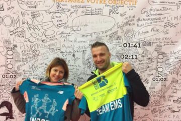 Vanessa et Fabrice pour Andréa et Johann au semi-marathon de Boulogne Billancourt!